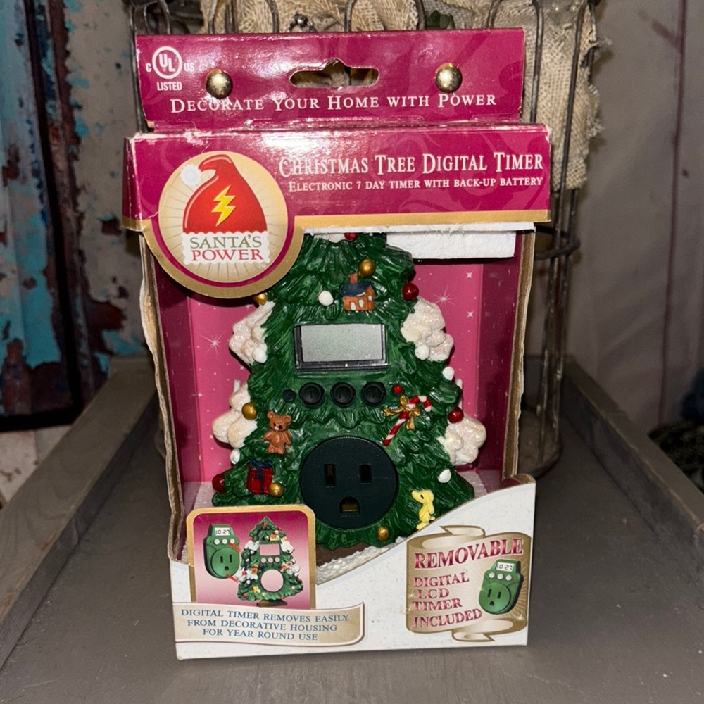 Santa’s Power hand painted Christmas Tree electronic 7 day timer